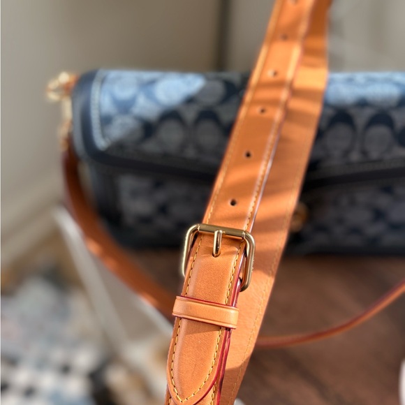 Coach Georgie Shoulder Bag | Chambray Denim (C4064) | Crossbody Strap | LIKE NEW - Picture 9 of 15
